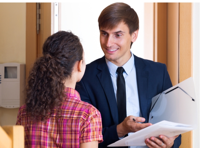 door-to-door salesperson