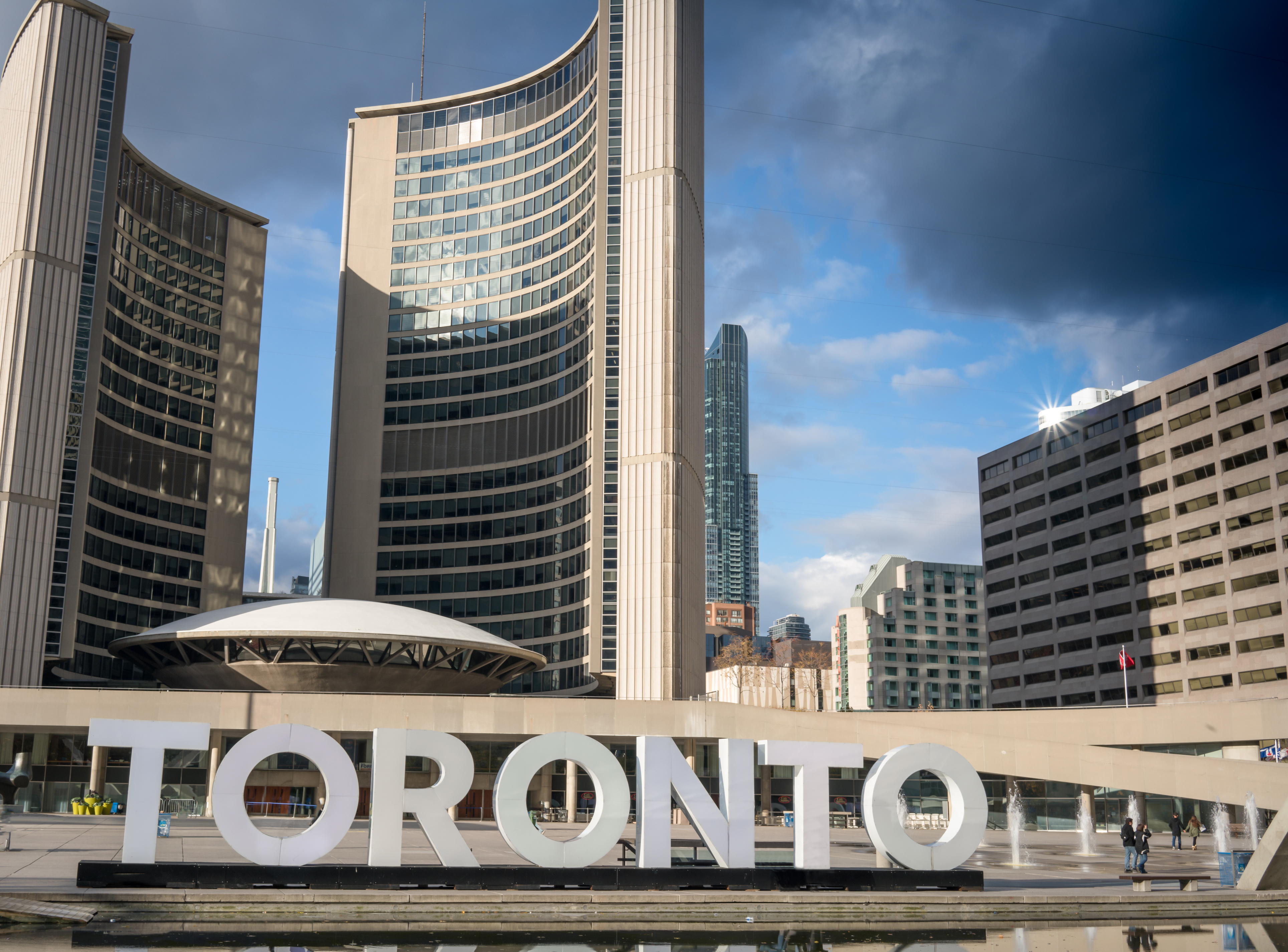 Nathan Phillips Square TORONTO sign