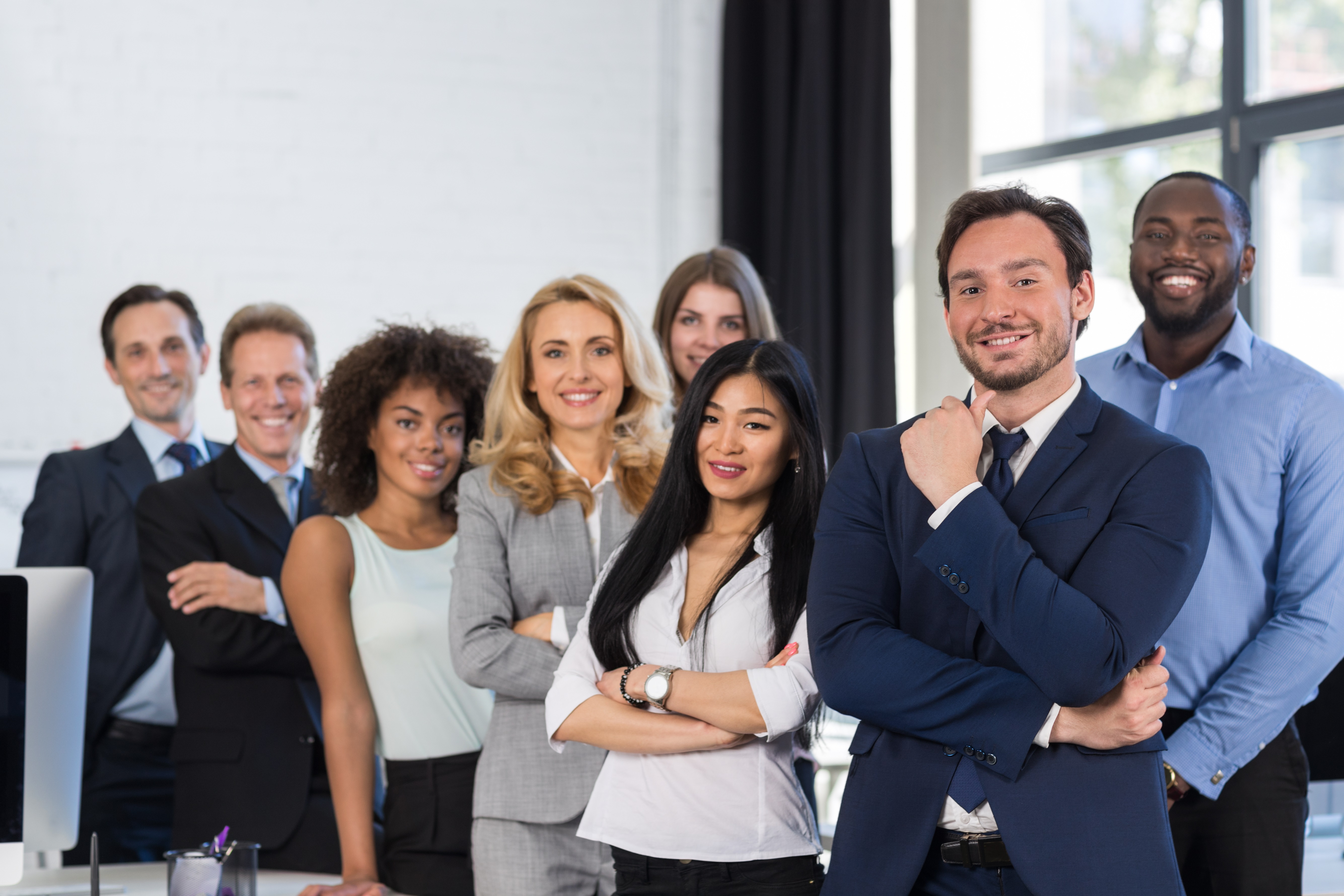 business professionals standing